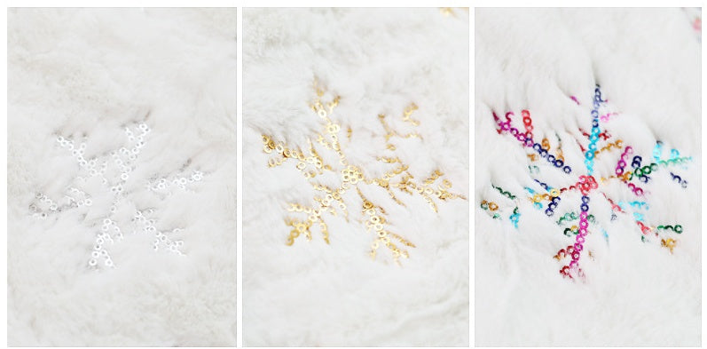 Flower Snow Christmas Tree Skirt