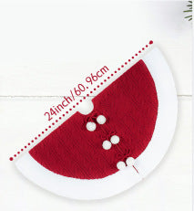 White Pom Pom Knitted Christmas Tree Skirt Bottom Apron Shawl