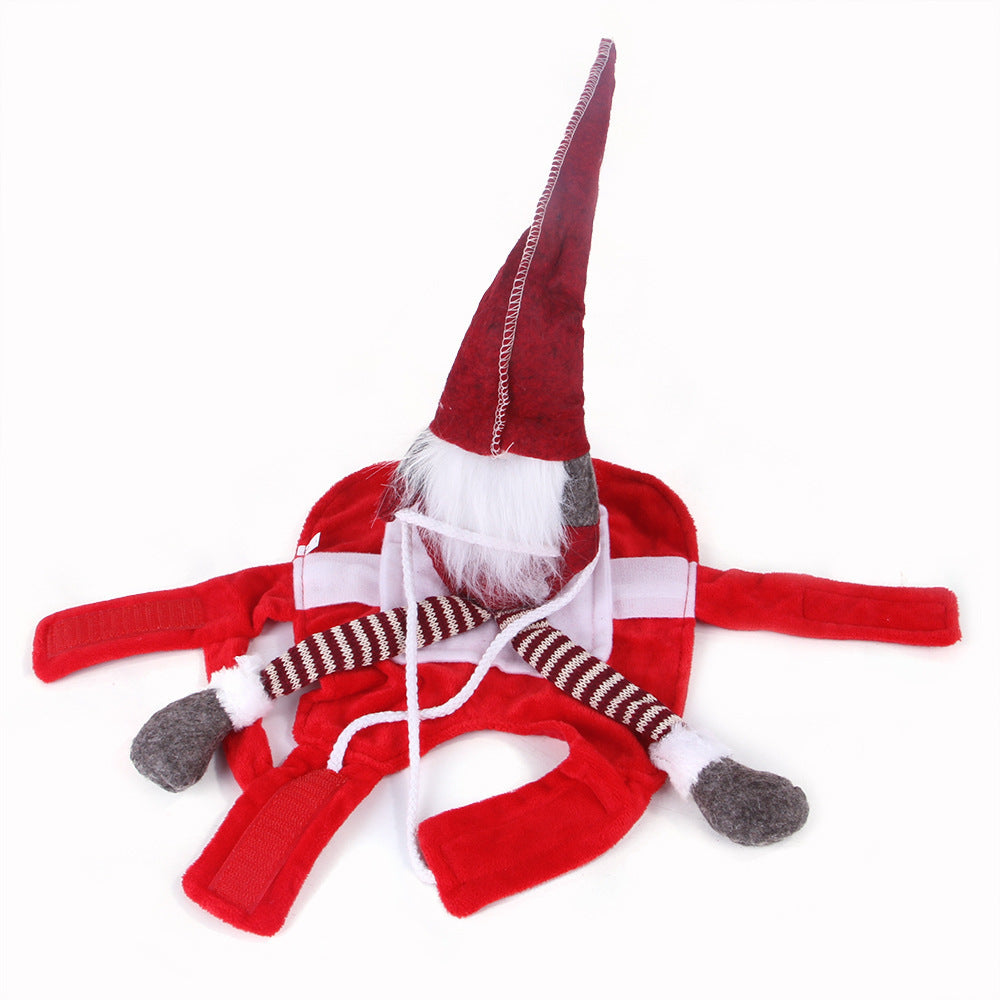 Pet Christmas Riding Transformation Costume Pet