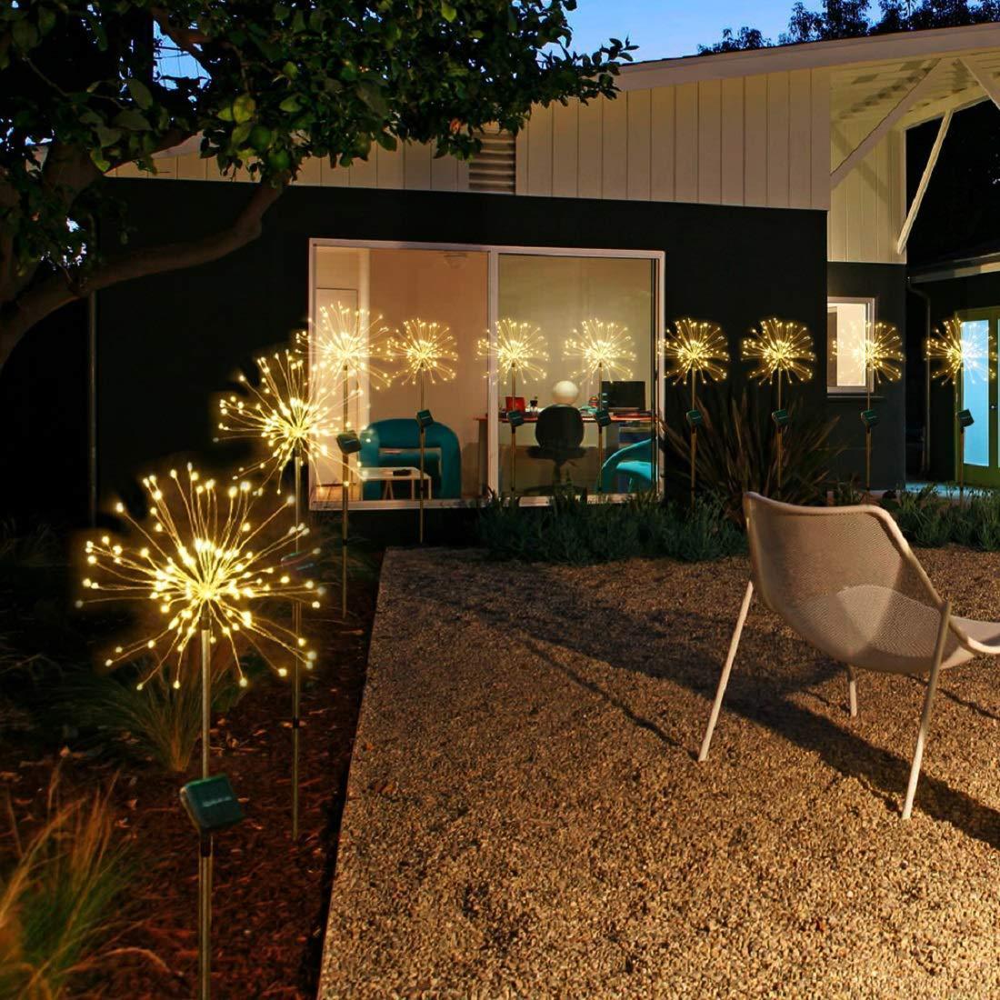 New Ground Plug Solar Fireworks Light LED Light String