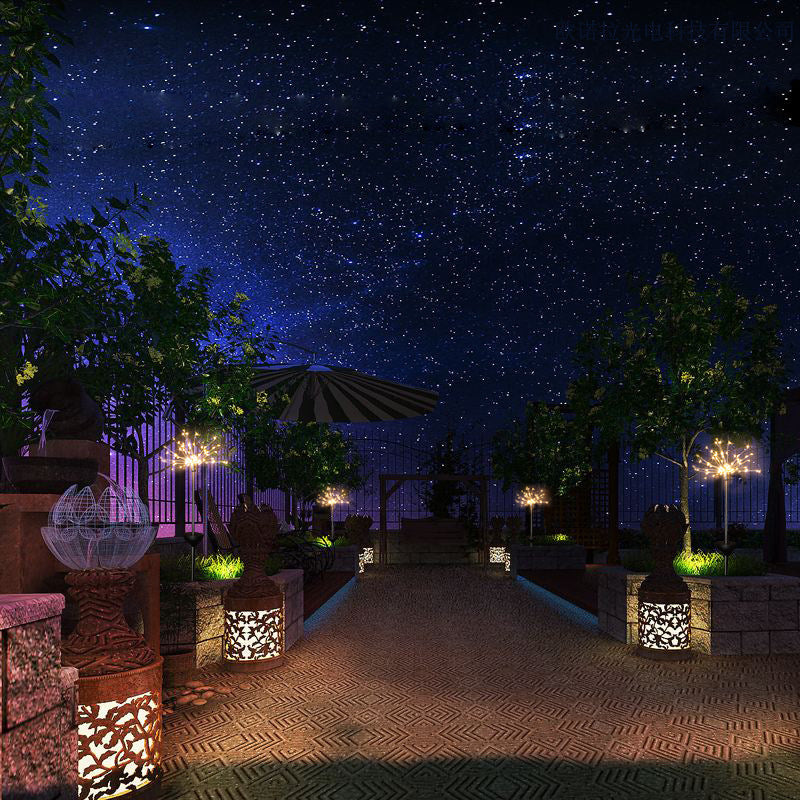 New Ground Plug Solar Fireworks Light LED Light String