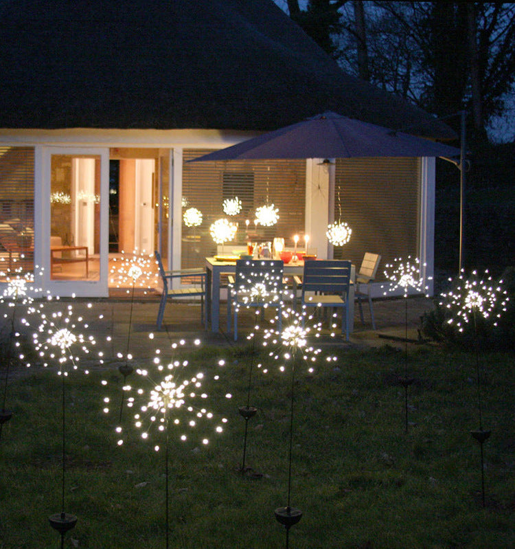 New Ground Plug Solar Fireworks Light LED Light String