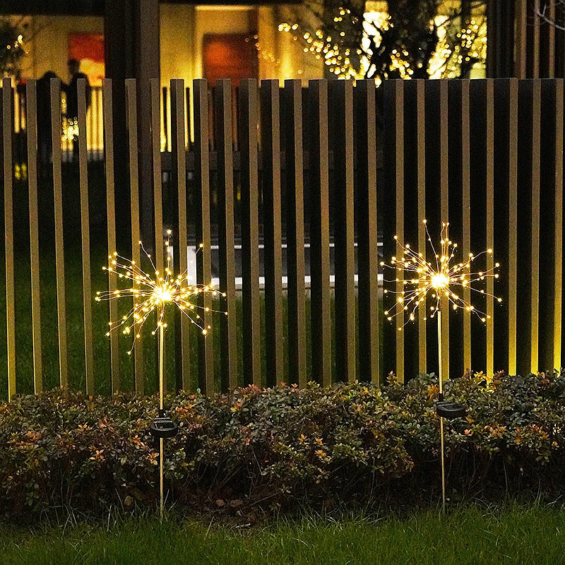 New Ground Plug Solar Fireworks Light LED Light String
