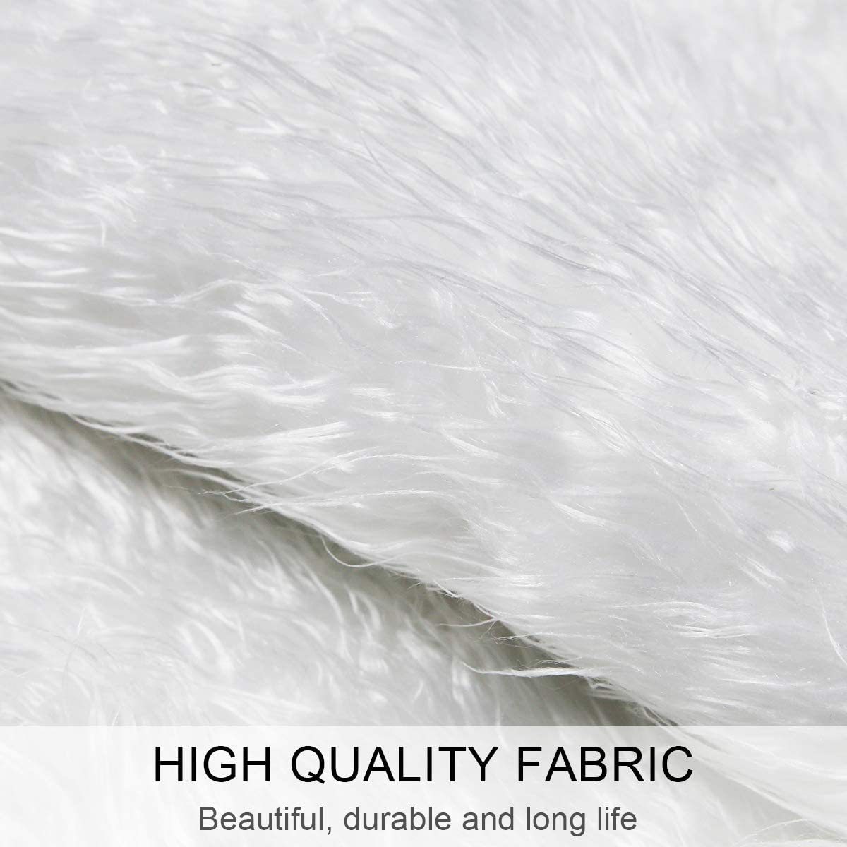 White Christmas Tree Skirt Plush Faux Fur Xmas Tree