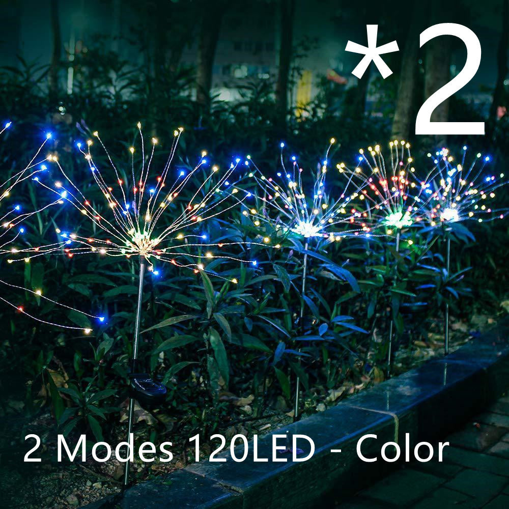 New Ground Plug Solar Fireworks Light LED Light String