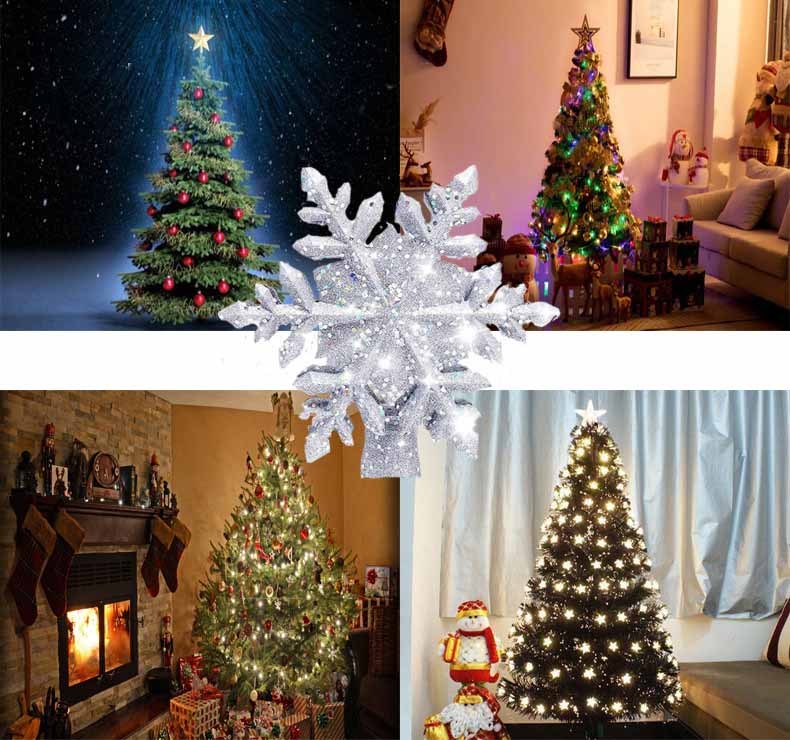 Christmas Tree Topper Star Lighted 3D
