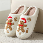 Christmas Snowflake Gingerbread Slippers Winter