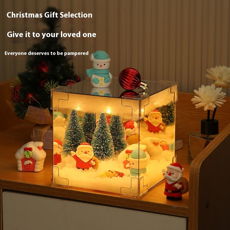 Christmas DIY LED Mirror Cube Lamp Creates 3D Light Effect