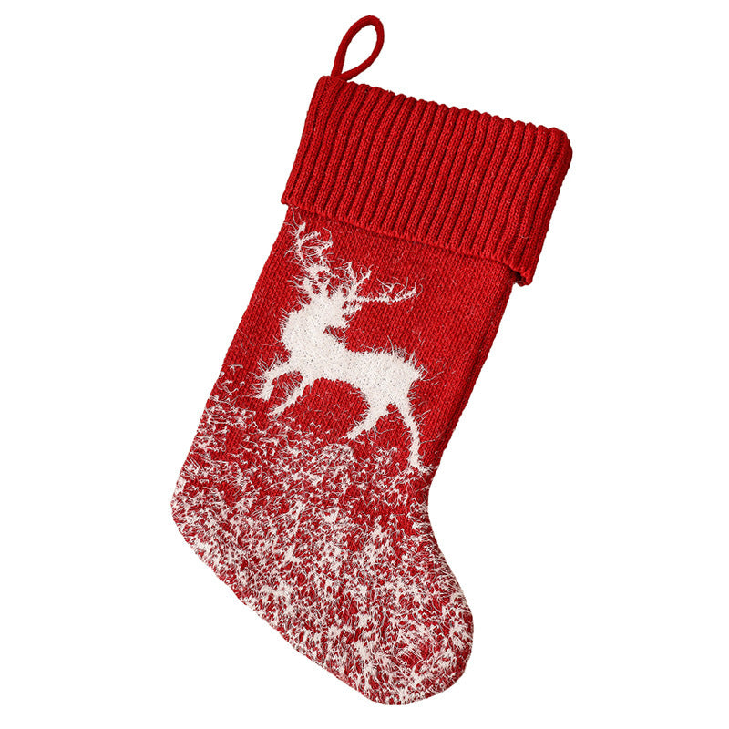 Red Classic Fireplace Decoration Christmas Stocking