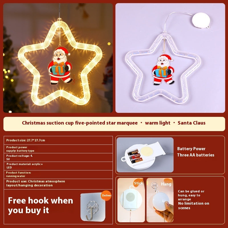 Christmas LED Star Pendant Window Door Lights