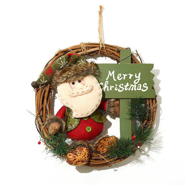 Hanging Vintage Christmas Wreath Ornament