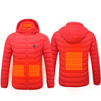 Winter Heated Jacket USB Electric Cotton Coat Zip-up Heater Thermal Clothing Heating Vest For Men