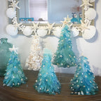 DIY Christmas Decoration Blue Christmas Tree Glass Unique Decoration