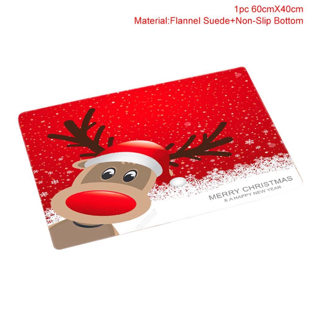 Merry Christmas Bathroom Curtain Santa Claus Toilet Seat