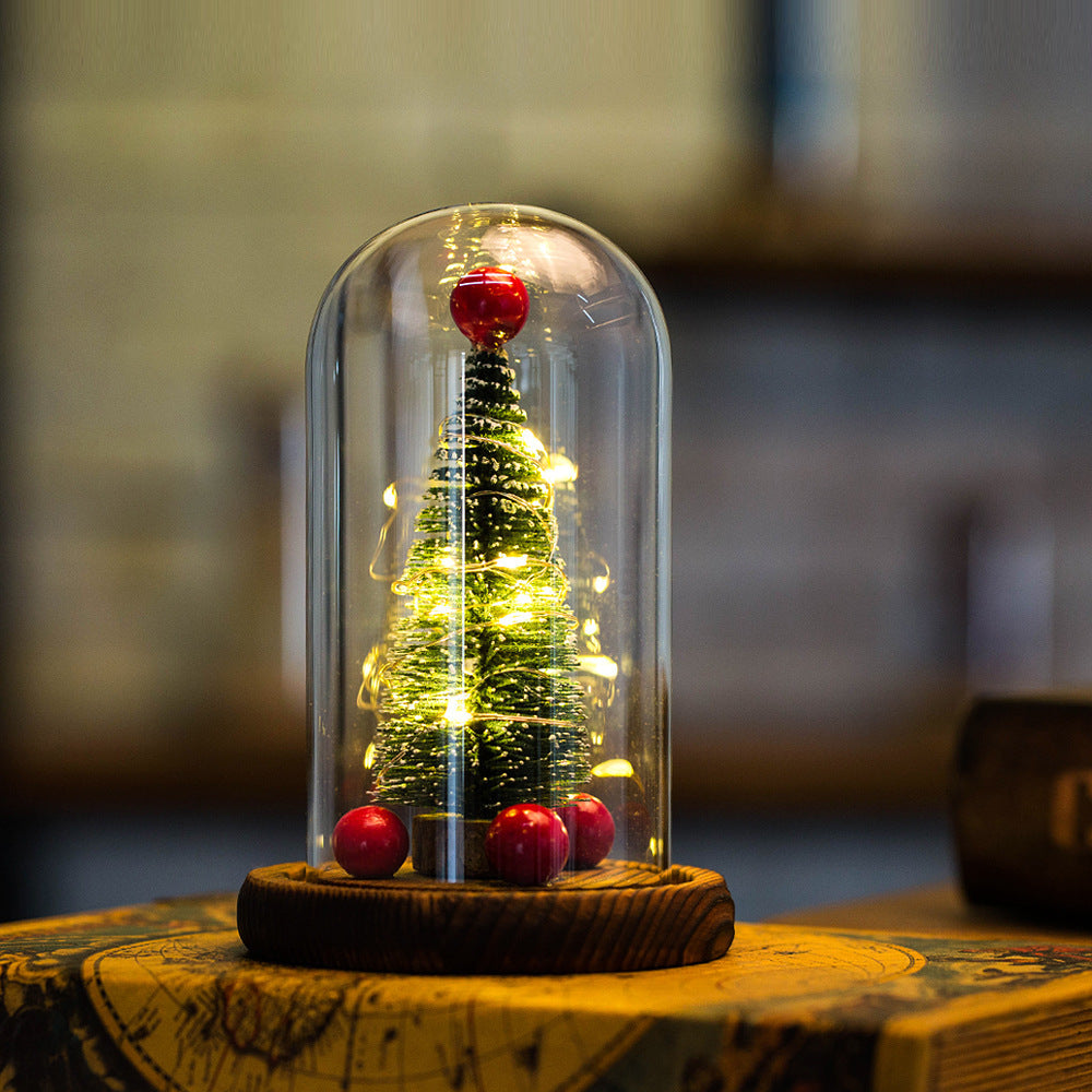 Christmas Tree Glass Cover LED Lights Christmas Decorations