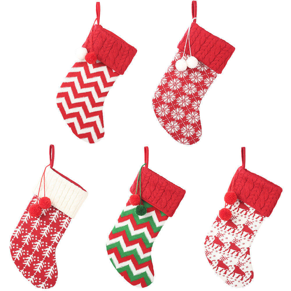 Festive Christmas Pattern Decoration Stocking