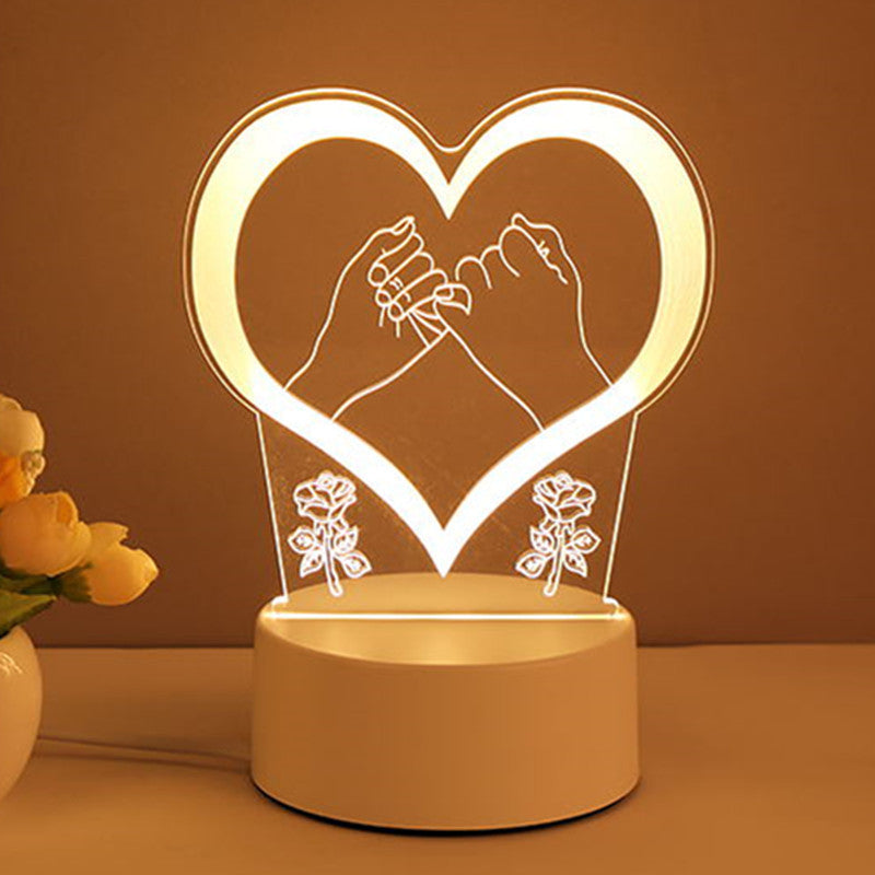 3D Acrylic LED Neon Night Light USB Christmas Decor
