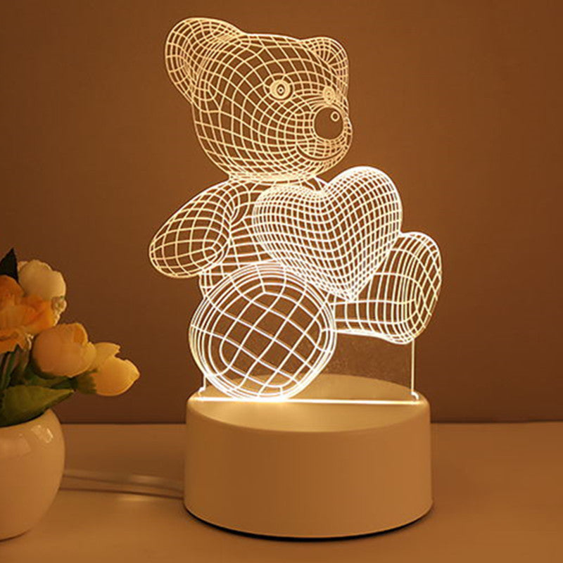 3D Acrylic LED Neon Night Light USB Christmas Decor
