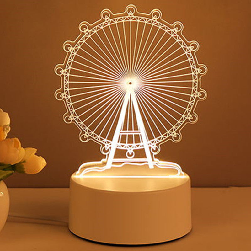 3D Acrylic LED Neon Night Light USB Christmas Decor