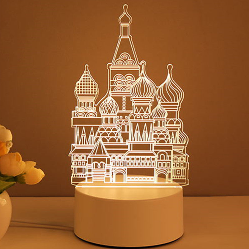 3D Acrylic LED Neon Night Light USB Christmas Decor