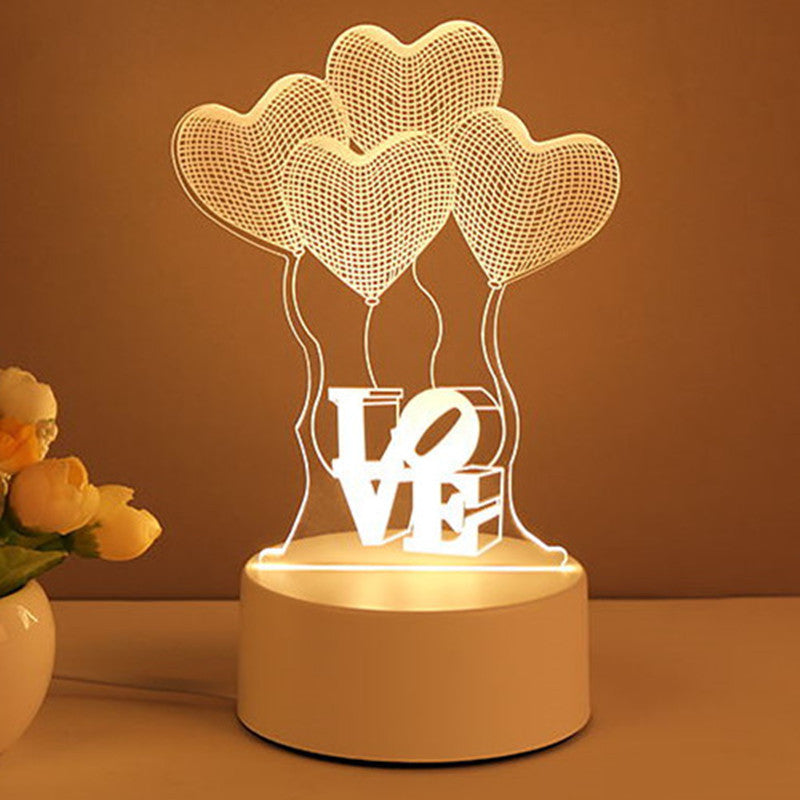 3D Acrylic LED Neon Night Light USB Christmas Decor