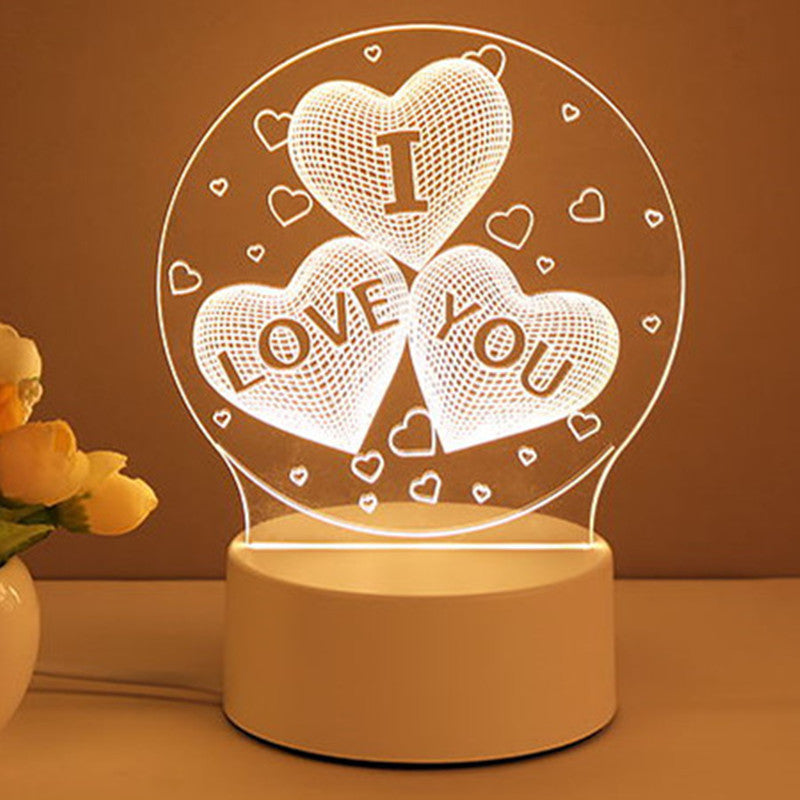 3D Acrylic LED Neon Night Light USB Christmas Decor