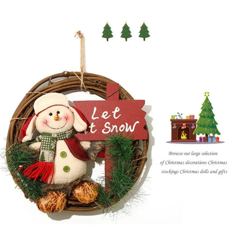 Hanging Vintage Christmas Wreath Ornament