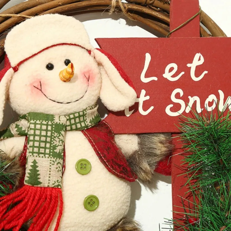 Hanging Vintage Christmas Wreath Ornament