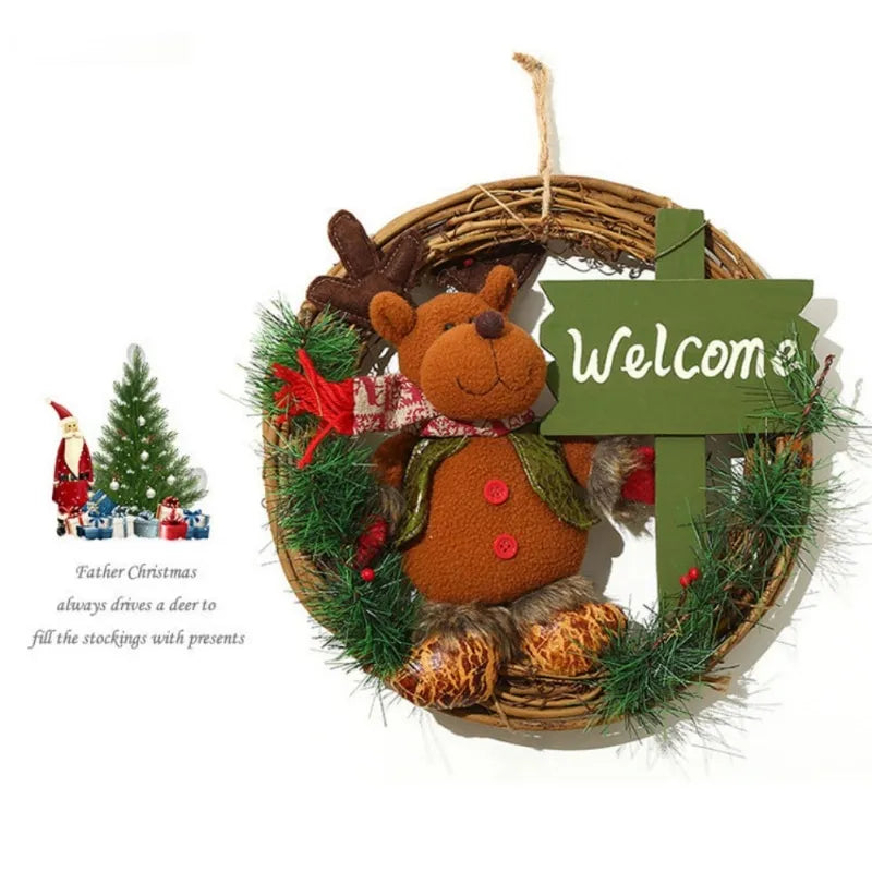 Hanging Vintage Christmas Wreath Ornament