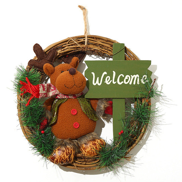 Hanging Vintage Christmas Wreath Ornament