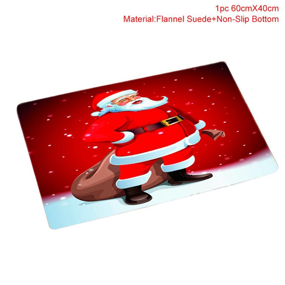 Merry Christmas Bathroom Curtain Santa Claus Toilet Seat