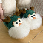 Cute Cartoon Christmas Deer Cotton Shoes Winter
