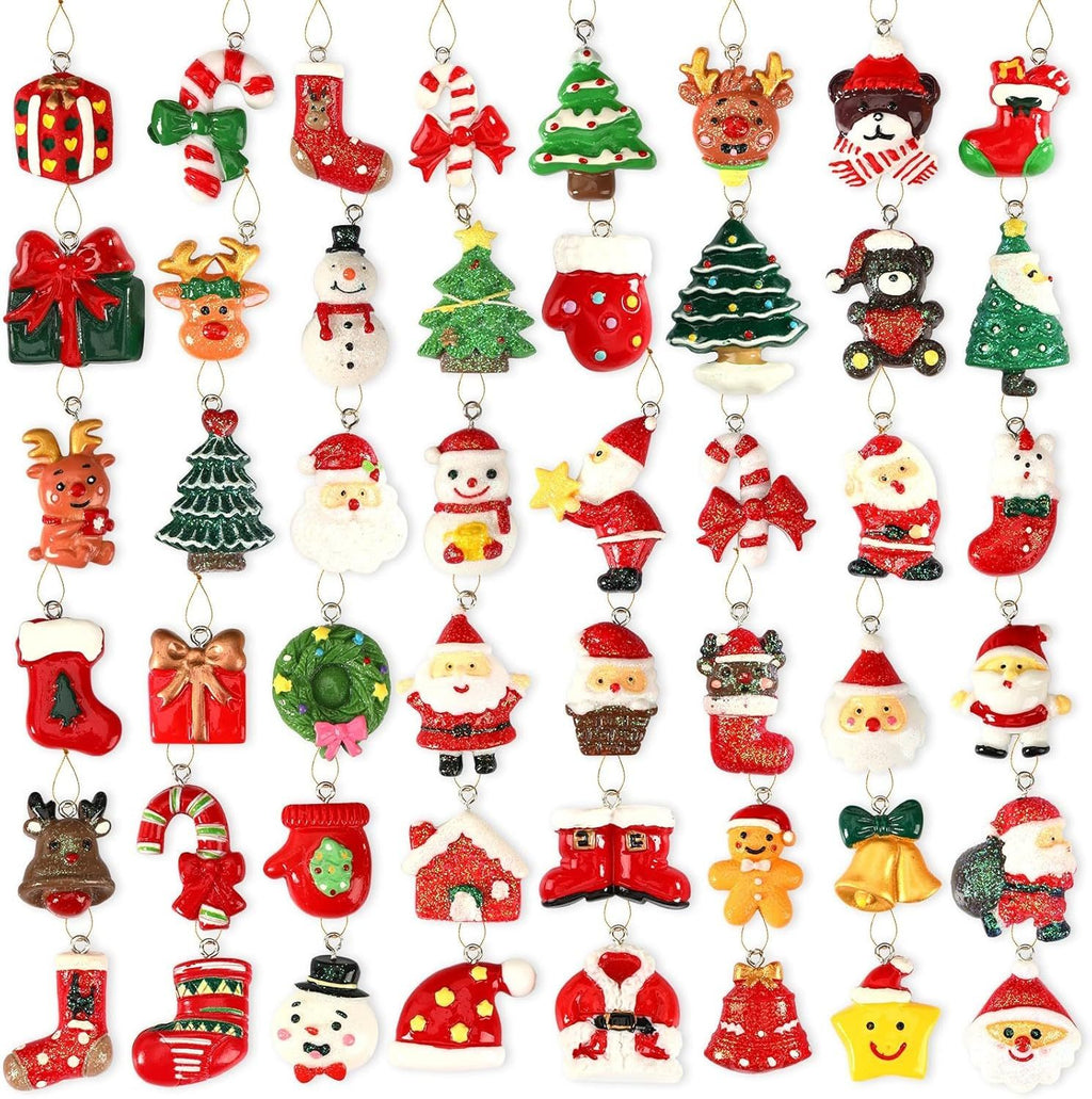36PCS Mini Resin Christmas Ornaments Tiny Christmas