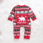 Infant Baby Christmas Santa XMAS Letter Plaid Romper Jumpsuit