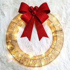 Luminous LED Warm Light Metal Luminous Wreath