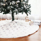 Flower Snow Christmas Tree Skirt