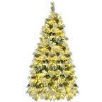 Pre-Lit Spruce Snow Flocked Artificial Christmas Tree 6'