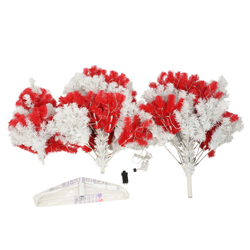 Red White Candy Design Artificial Christmas Tree 6' with 300 LED Lights