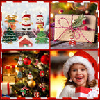 36PCS Mini Resin Christmas Ornaments Tiny Christmas