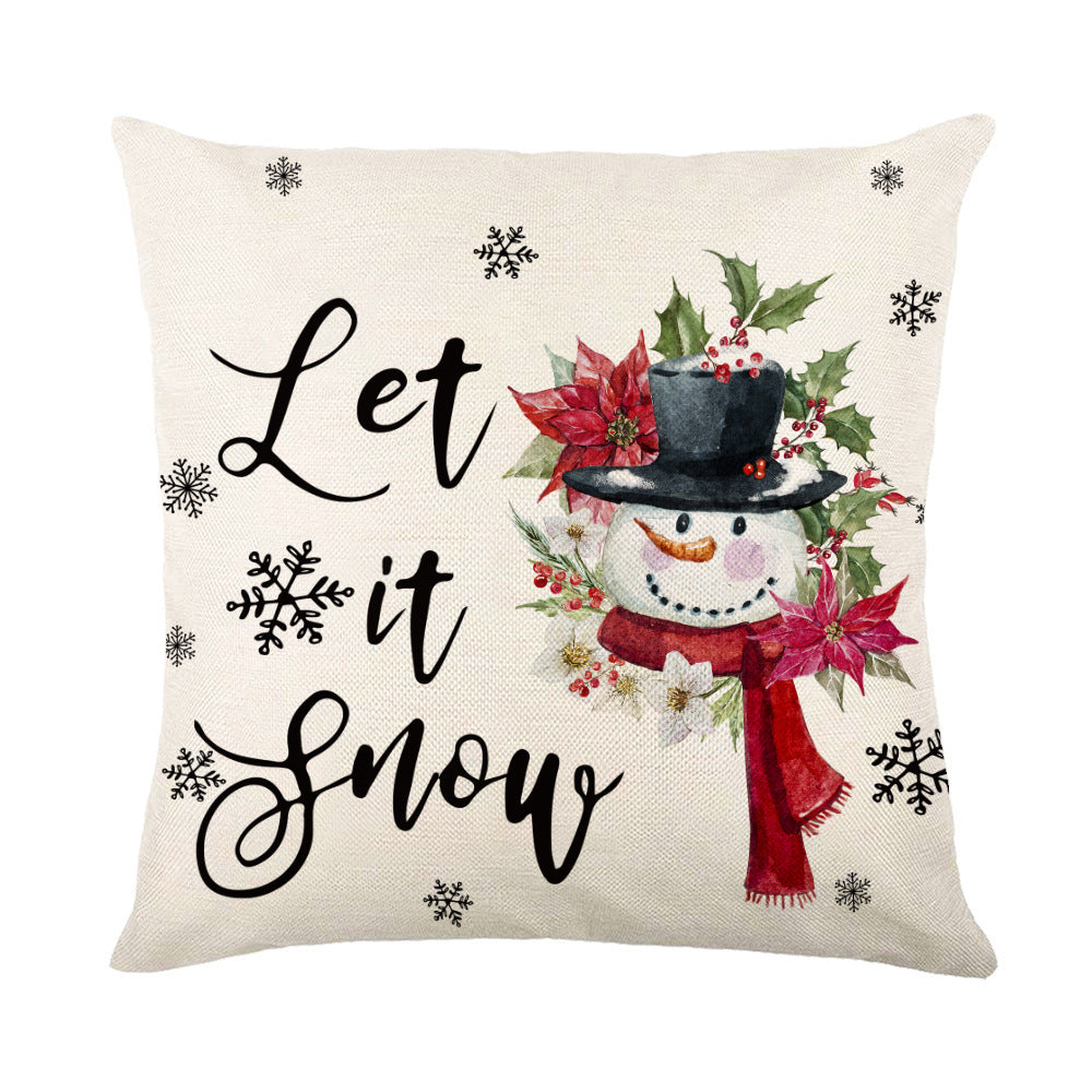 Christmas Decorations Square Pillow Covers Sofa