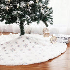 Flower Snow Christmas Tree Skirt