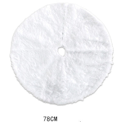 Christmas Plush Tree Skirt - White Elegant Holiday Decor