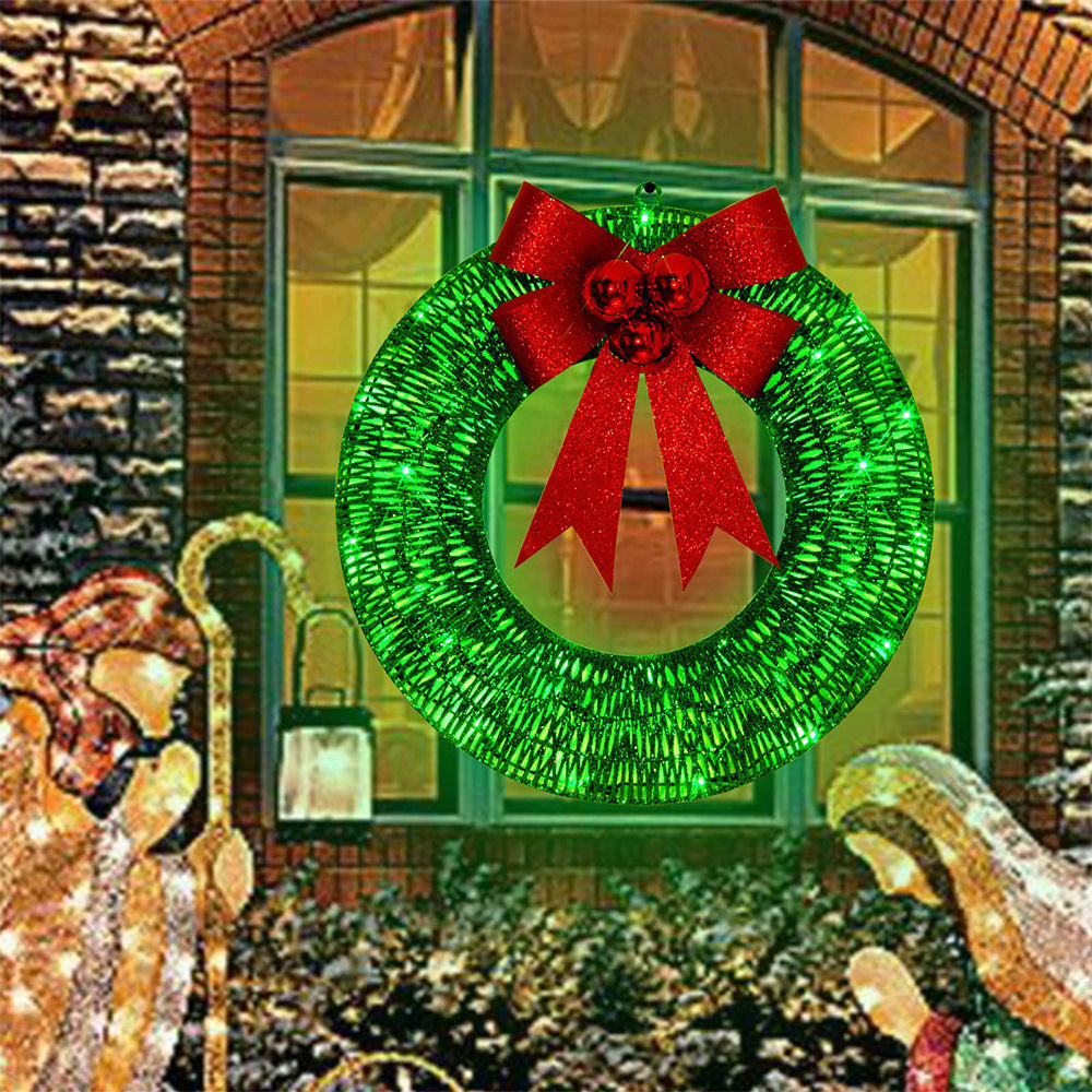 Luminous LED Warm Light Metal Luminous Wreath