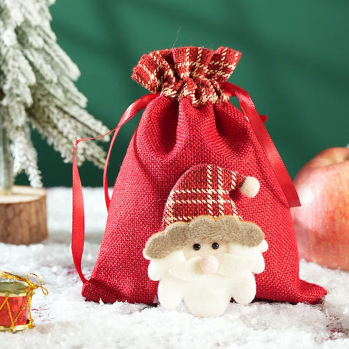 Santa Claus Gift Christmas Eve Fruit Portable Gift Bag