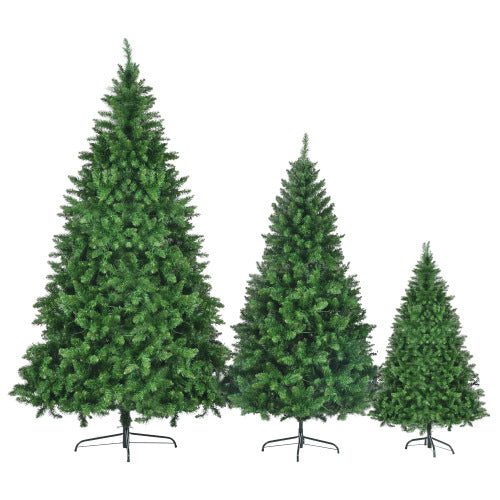 Pre-Lit Green Pine Artificial Christmas Tree, Set Of 3 Hinged Xmas Trees