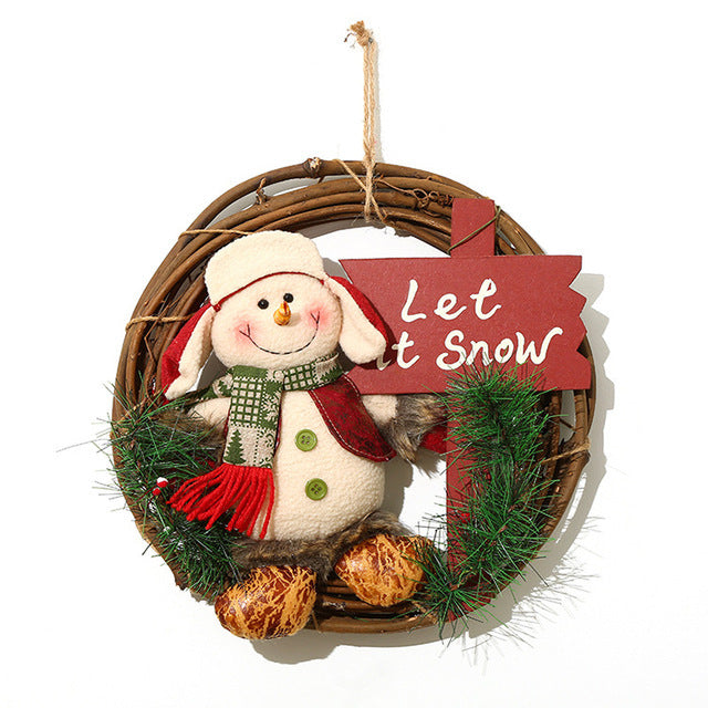 Hanging Vintage Christmas Wreath Ornament