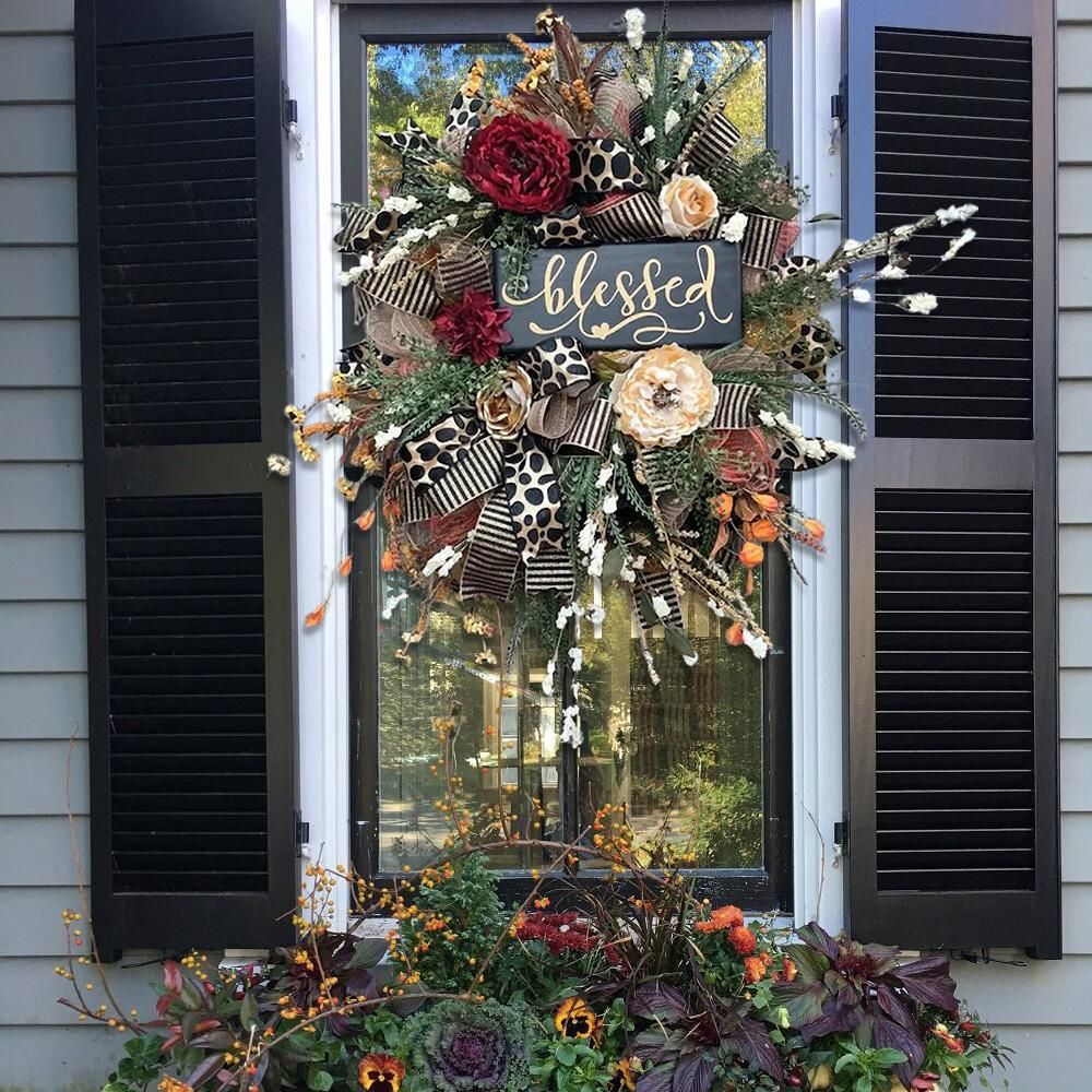 Fall Cheetah Wreath Gorgeous Autumn