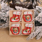 Hanging Wooden Christmas Pendants Ornament Tree Decorations