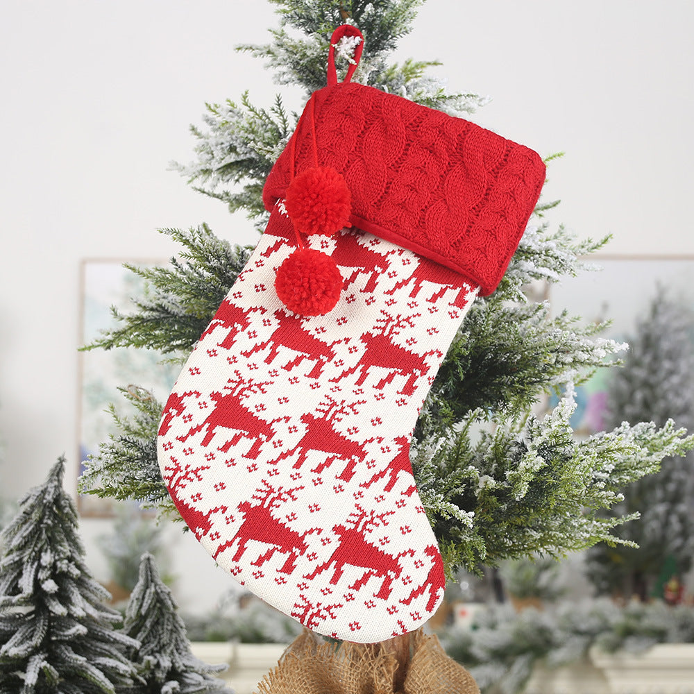Festive Christmas Pattern Decoration Stocking