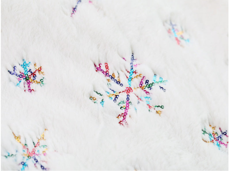 Flower Snow Christmas Tree Skirt